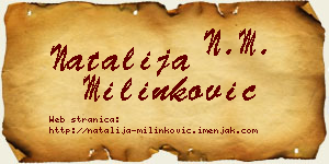 Natalija Milinković vizit kartica